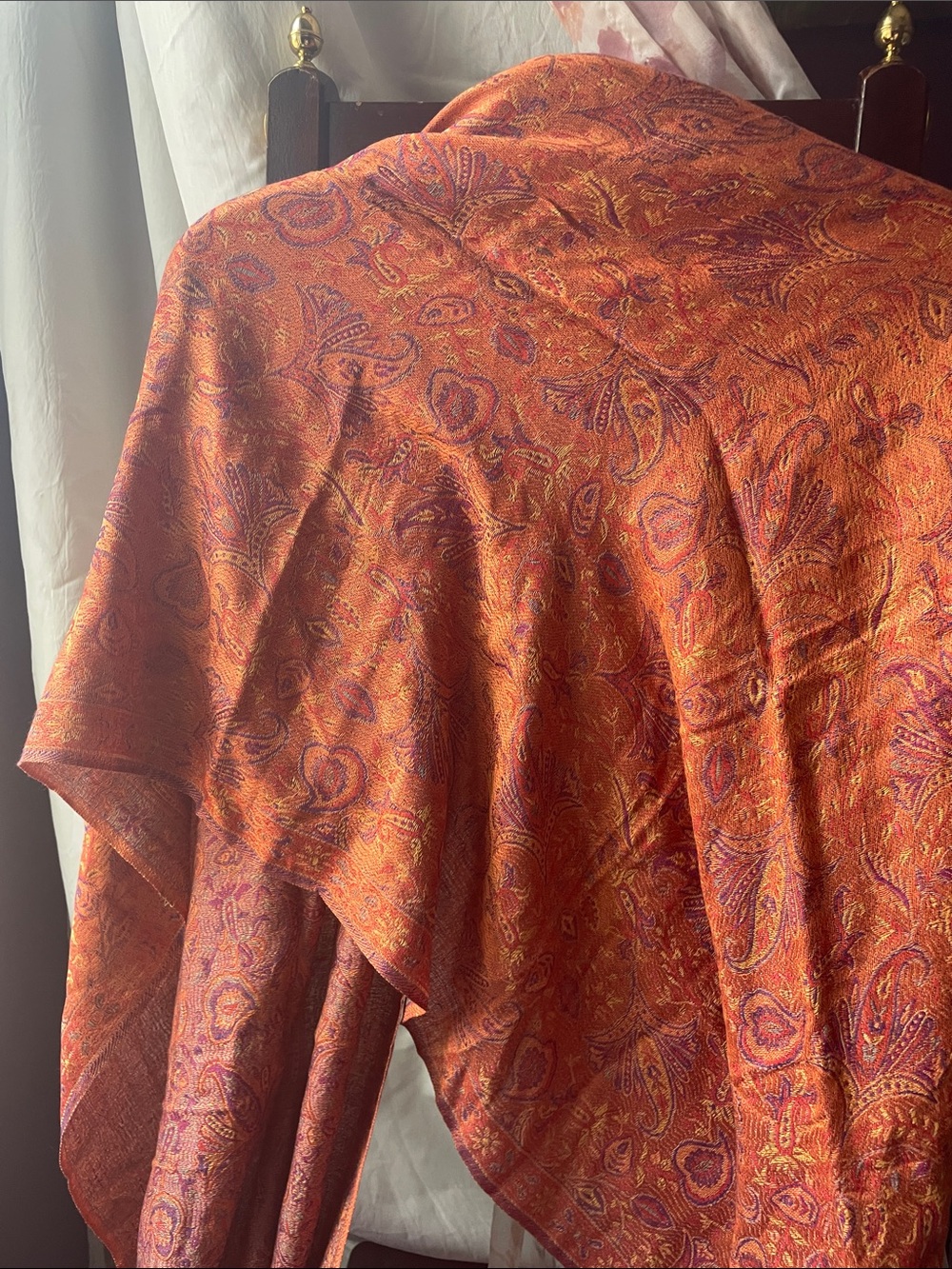 SILK BLEND REVERSIBLE PAISLEY PASHMINA